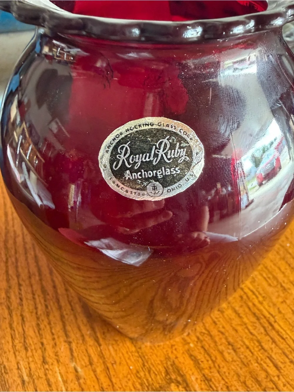 Anchor Hocking Royal Ruby Red Glass Vase